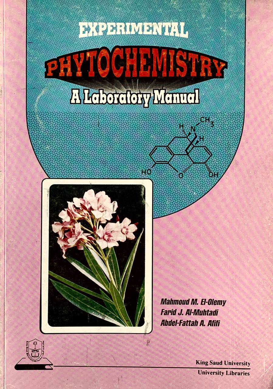 EXPERIMENTAL PHYTOCHEMISTRY A LABORATORY MANUAL