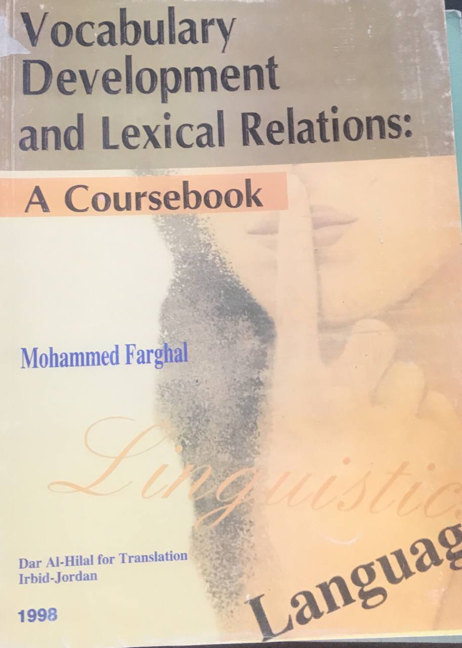 VocabuIary DeveIopment and LexicaI ReIations A Coursebook